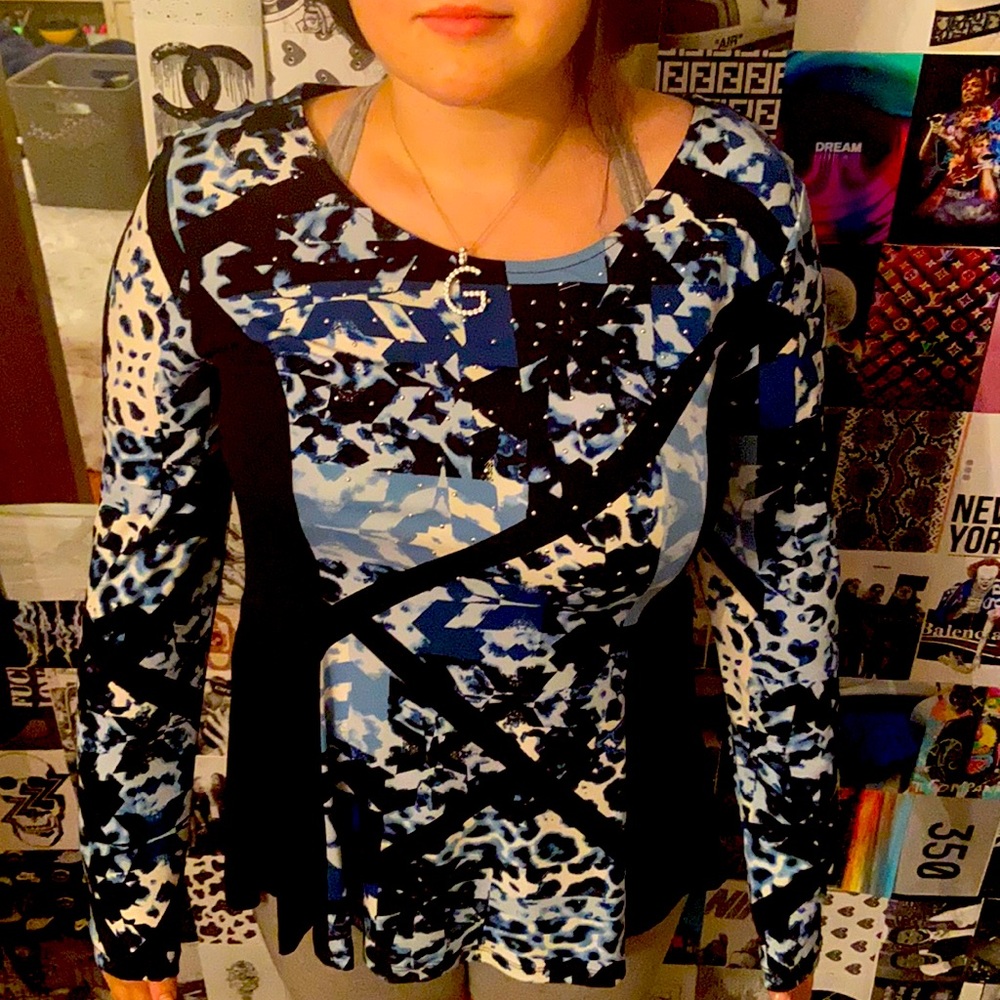 This is a Style and Company multi blueprint top
